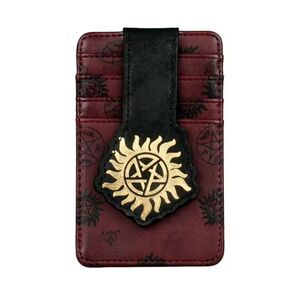 Supernatural Slim Wallet Card Holder with Gold Aquarian Star